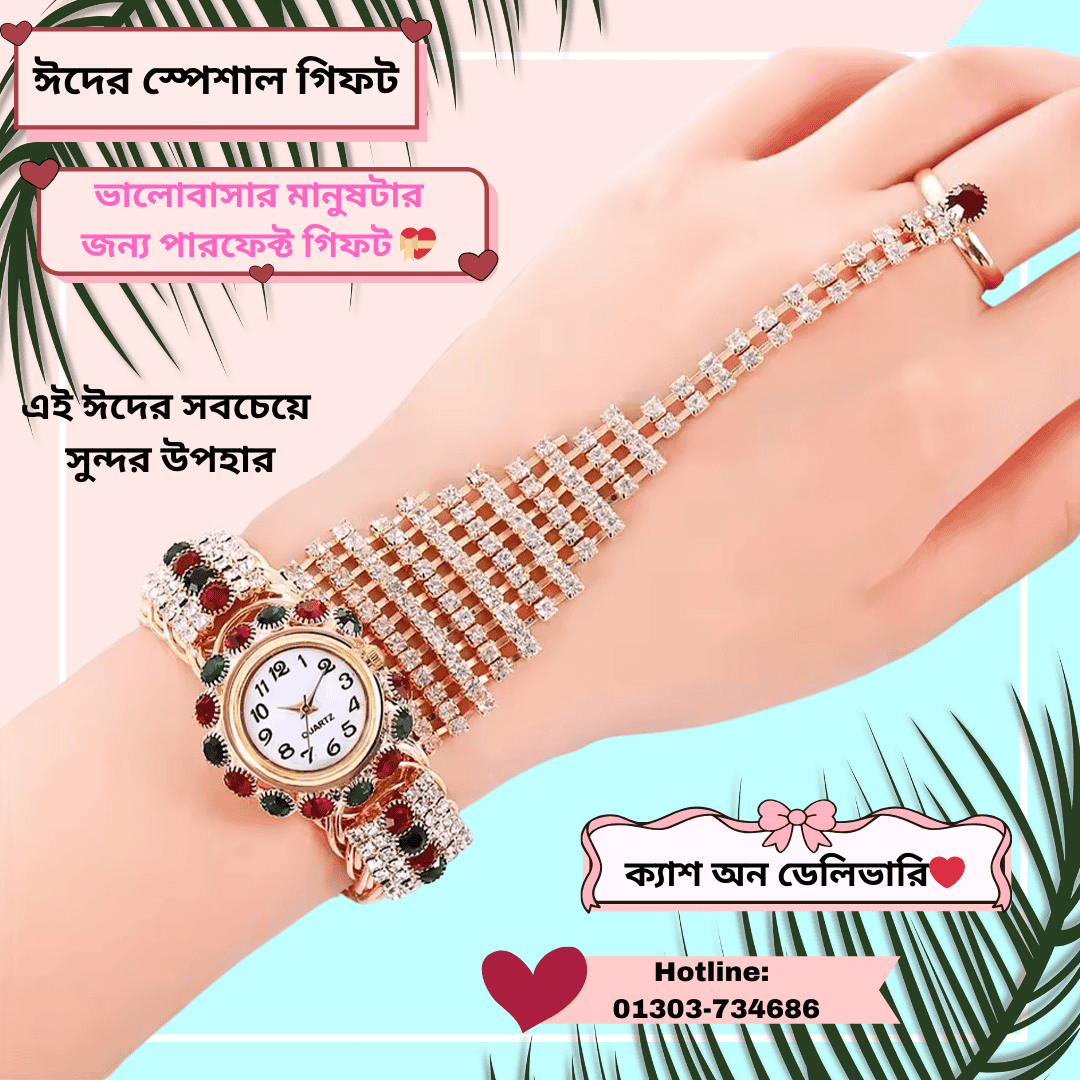 Luxury Style Watches For Women Full Diamond Crystal Charm Bracelet Watch